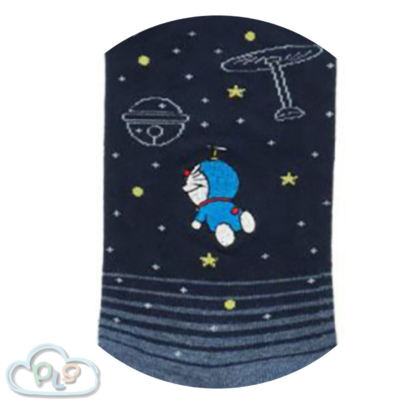 現貨 休閒襪子 (25-27cm) 多啦A夢 未來百貨 藍/灰色 #40135-1