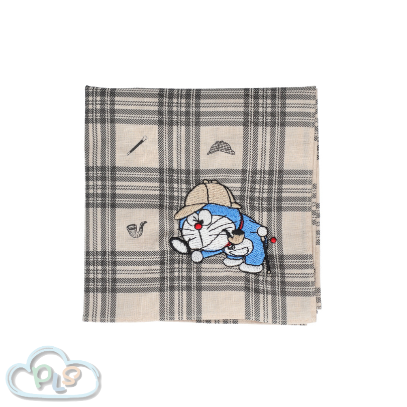 現貨 手帕 福爾摩斯系列 多啦A夢 未來百貨限定 格仔 #40139-1