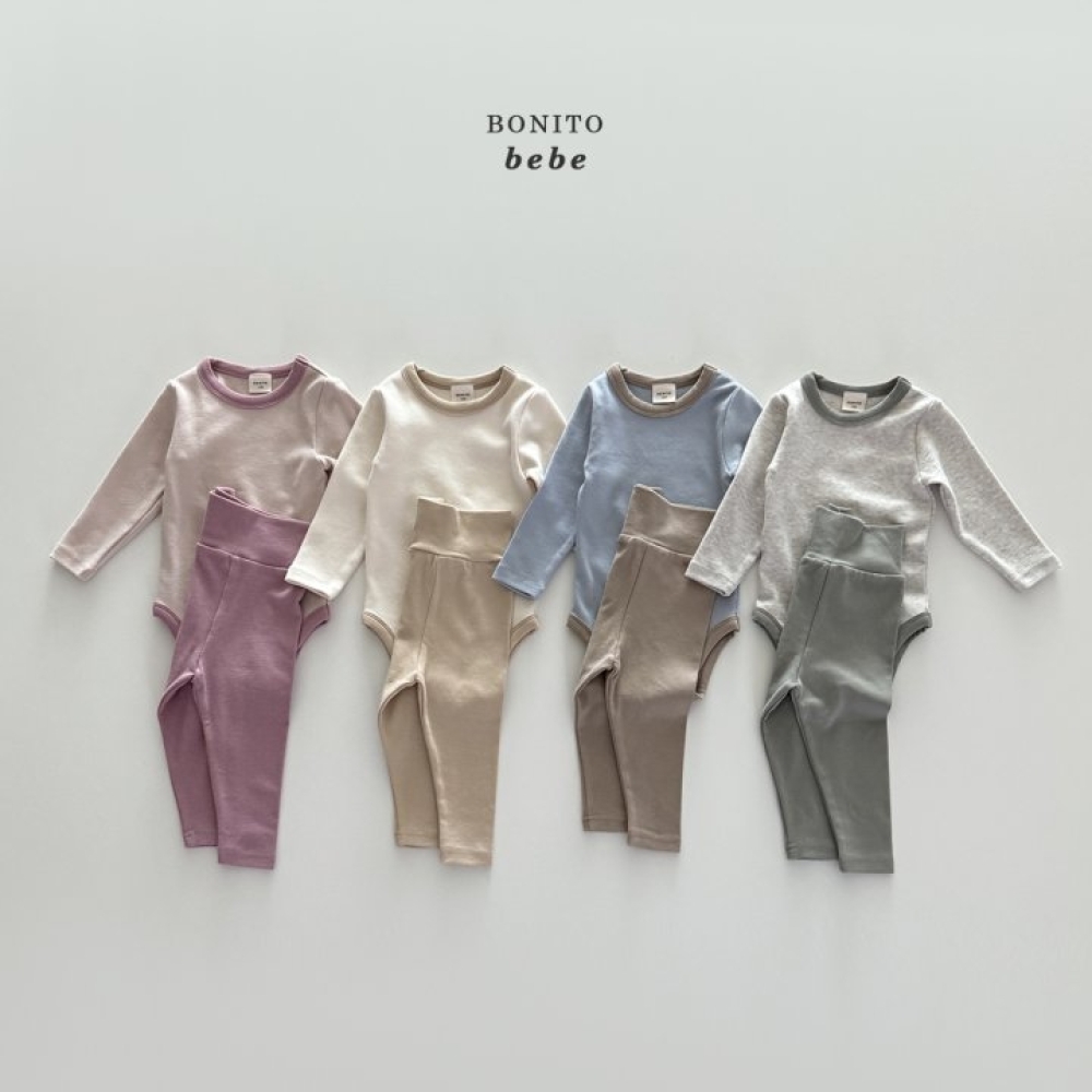 Bonito 拼色居家貝貝套裝 / 4色