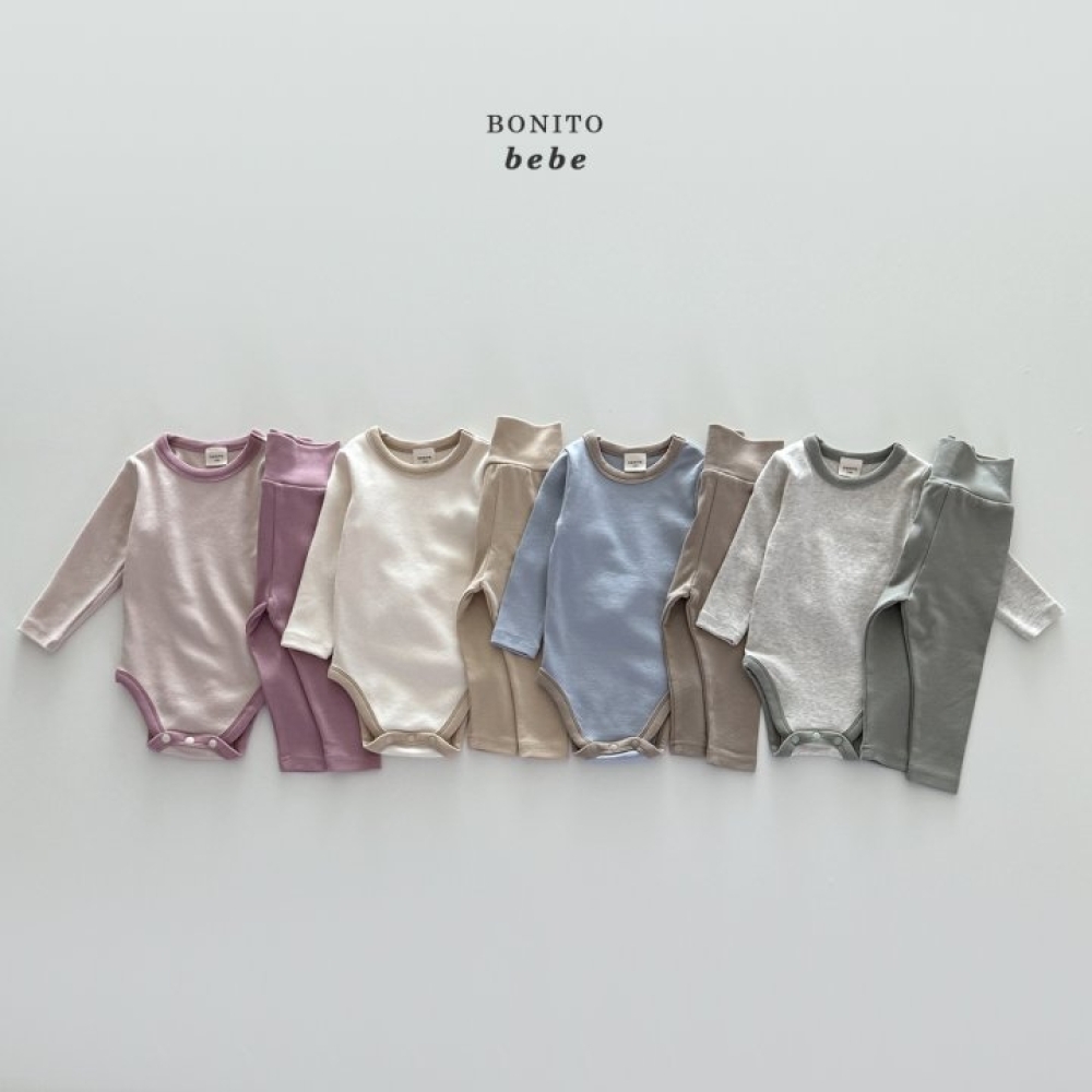 Bonito 拼色居家貝貝套裝 / 4色