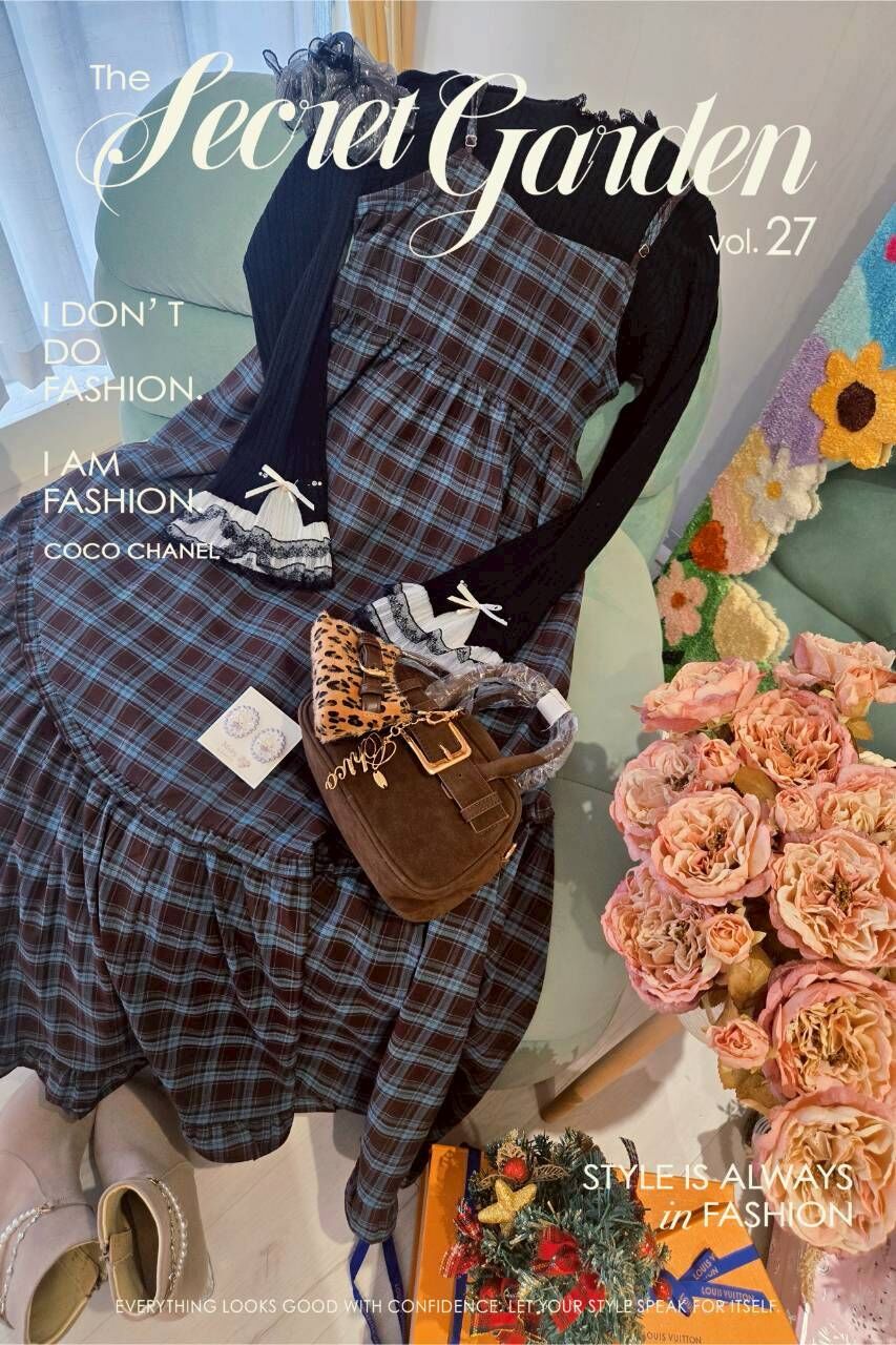 🎄日貨✨️闆娘大推格紋背心洋🎀垂墜度超美修身