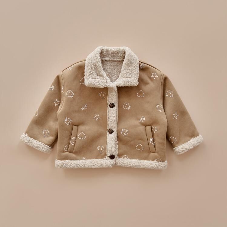 25F/W DTD玩轉人物系列-可洗刺繡翻皮毛夾克