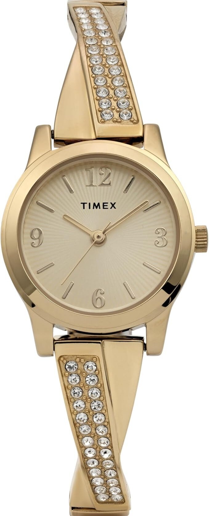 萬年鐘錶 - TIMEX 天美時  珠寶風格的金色小錶徑女錶 TW2Y39300  錶徑25MM