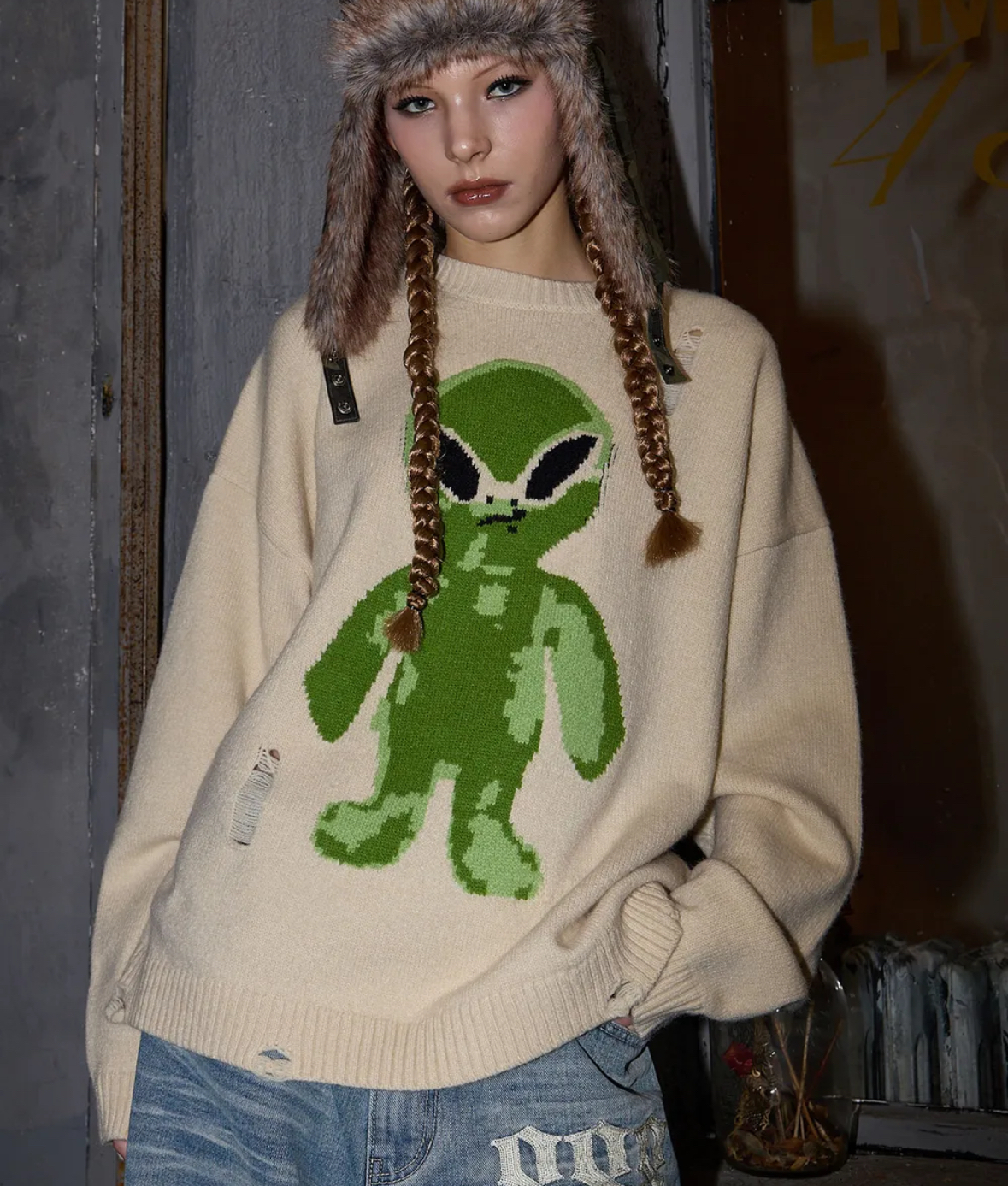 Hoodhood 外星人毛衣 針織毛衣