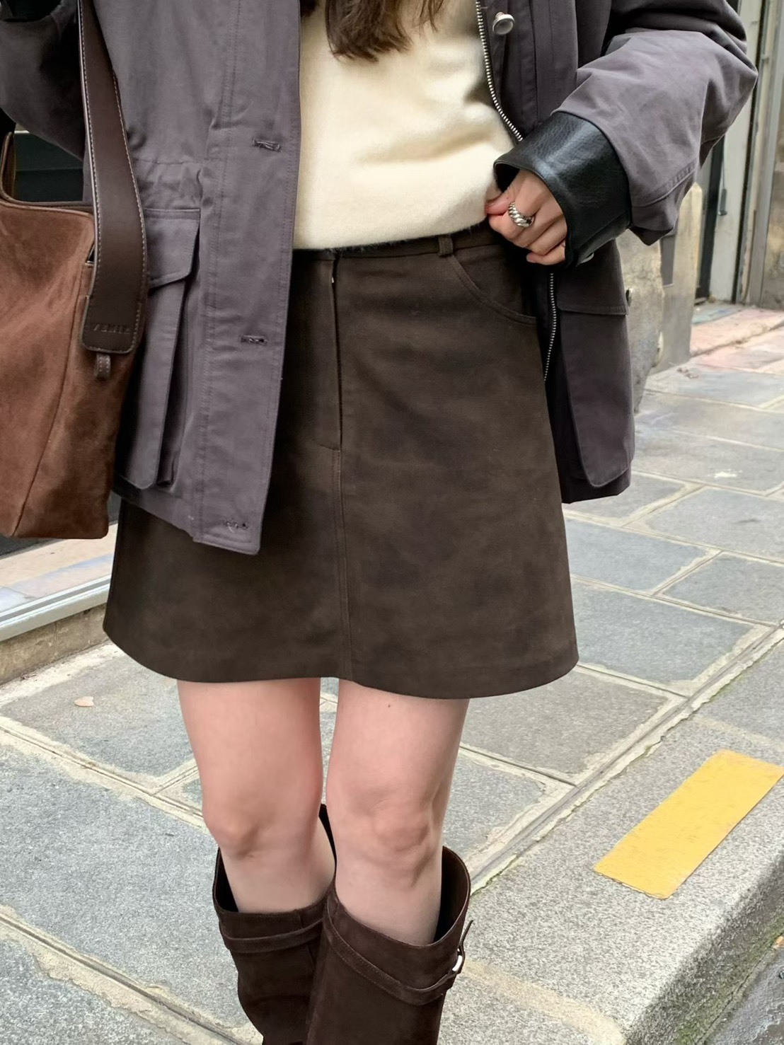 絨布內安全褲短裙