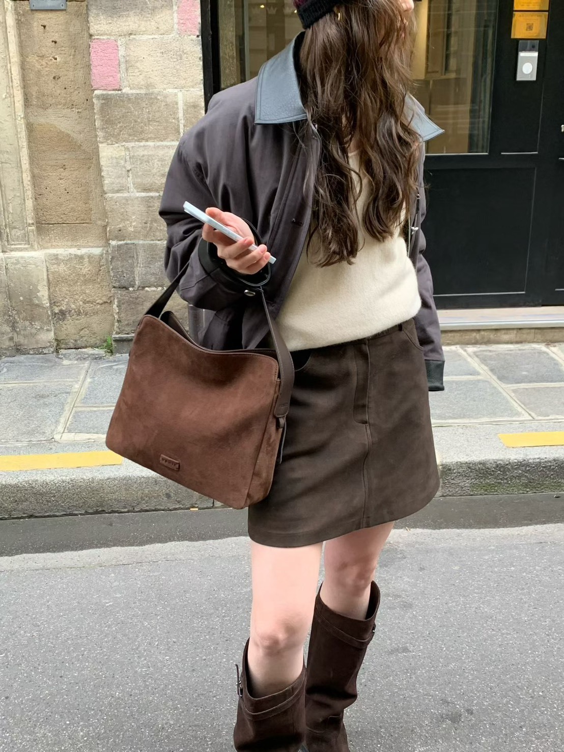 絨布內安全褲短裙