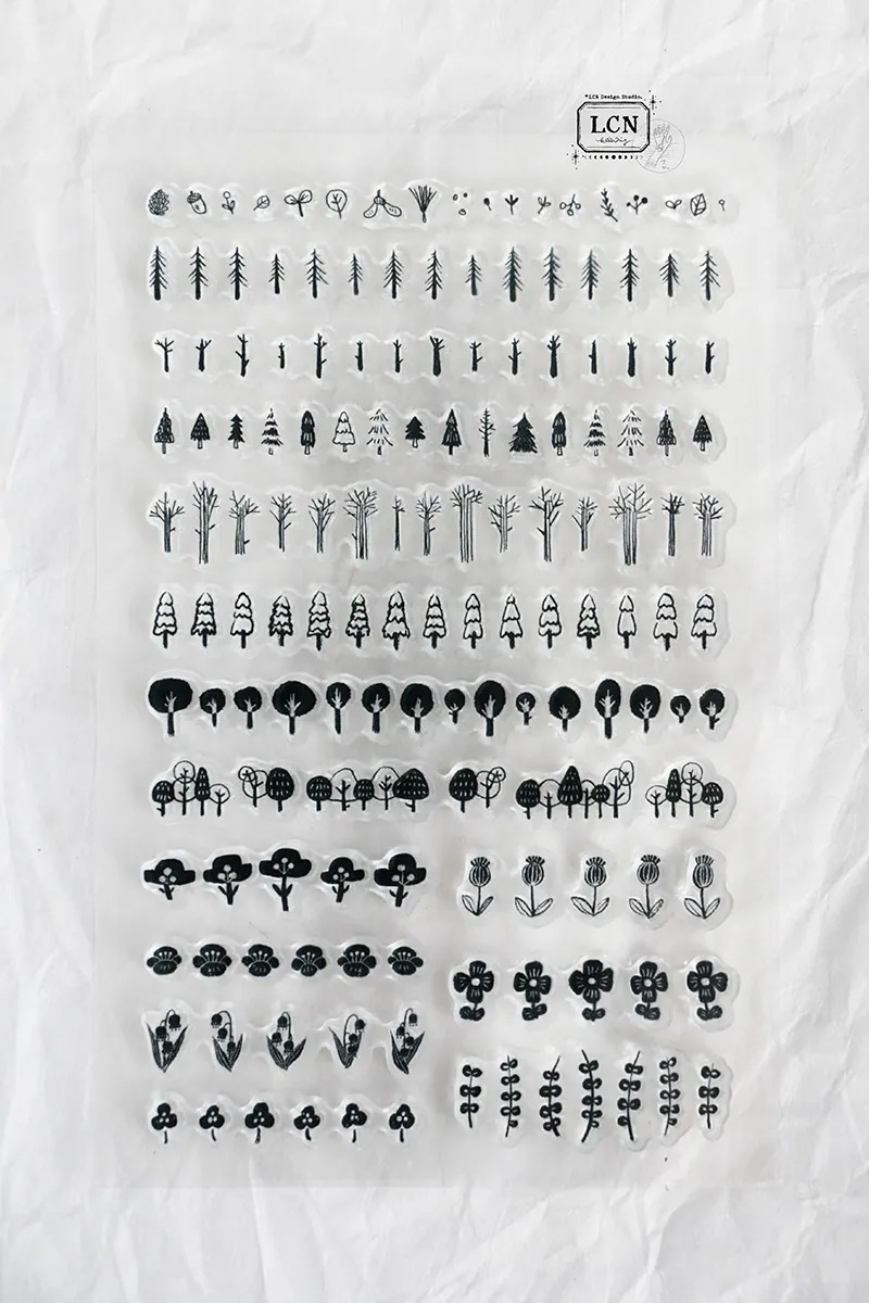 樹與花 水晶印章 透明印章｜｜吉LCN