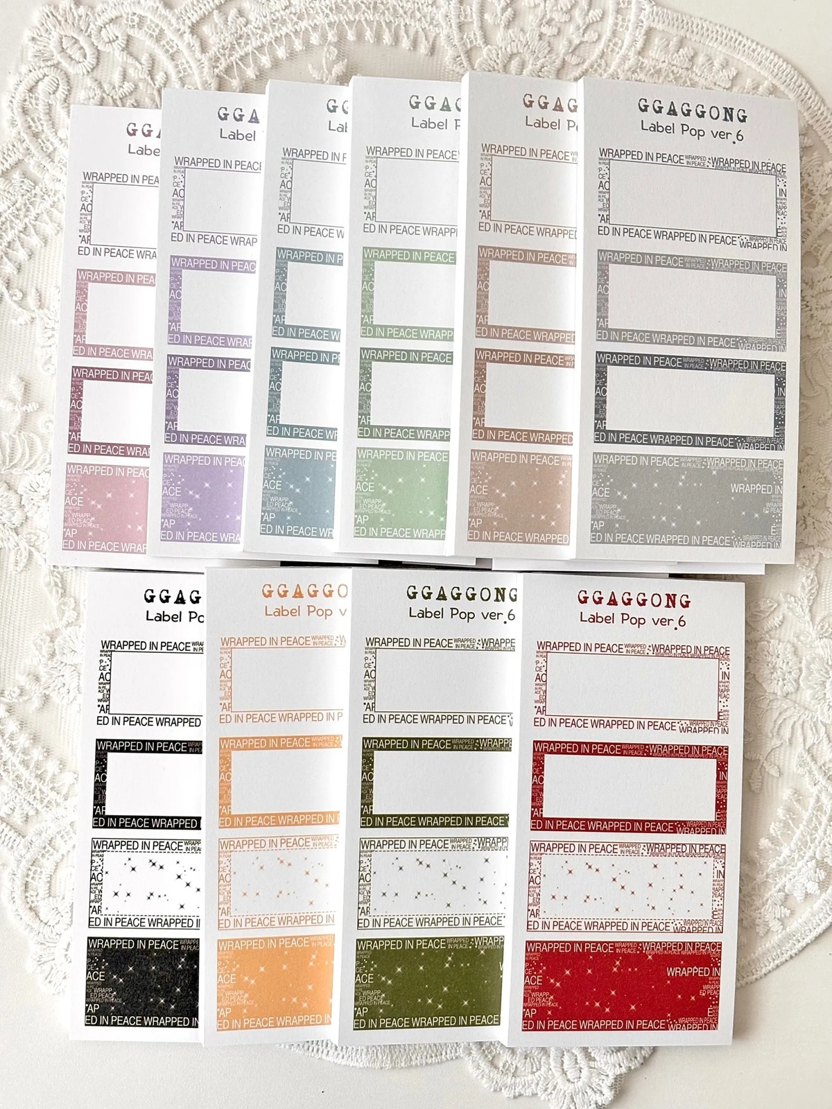 韓國 ggaggong．標籤POP ver.6 便箋本套組 粉彩色/特殊色