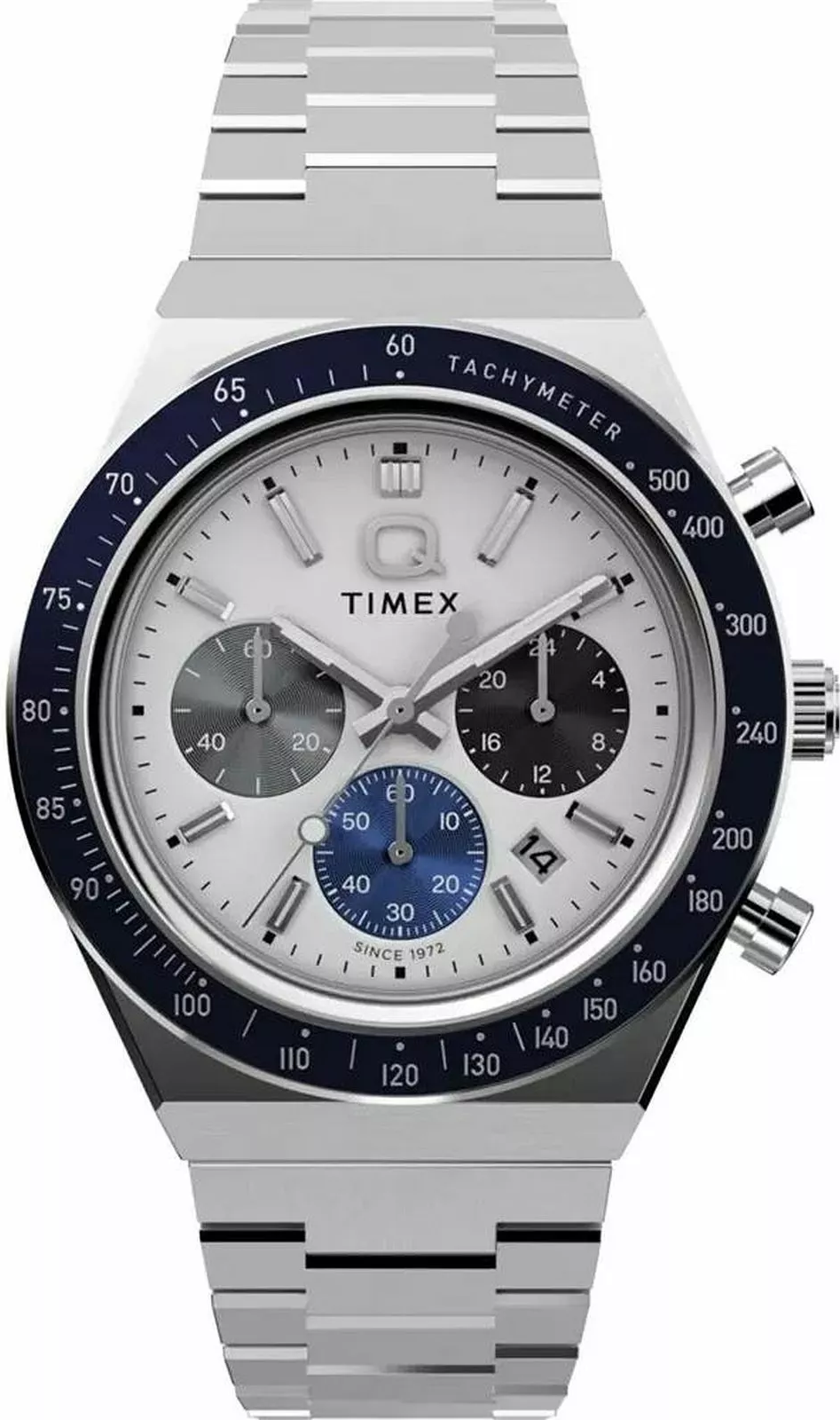 萬年鐘錶 - TIMEX 天美時   Q-Timex  歐洲賽道經典精緻呈現三眼計時男錶  TW2Y36200   timex Q  錶徑40MM