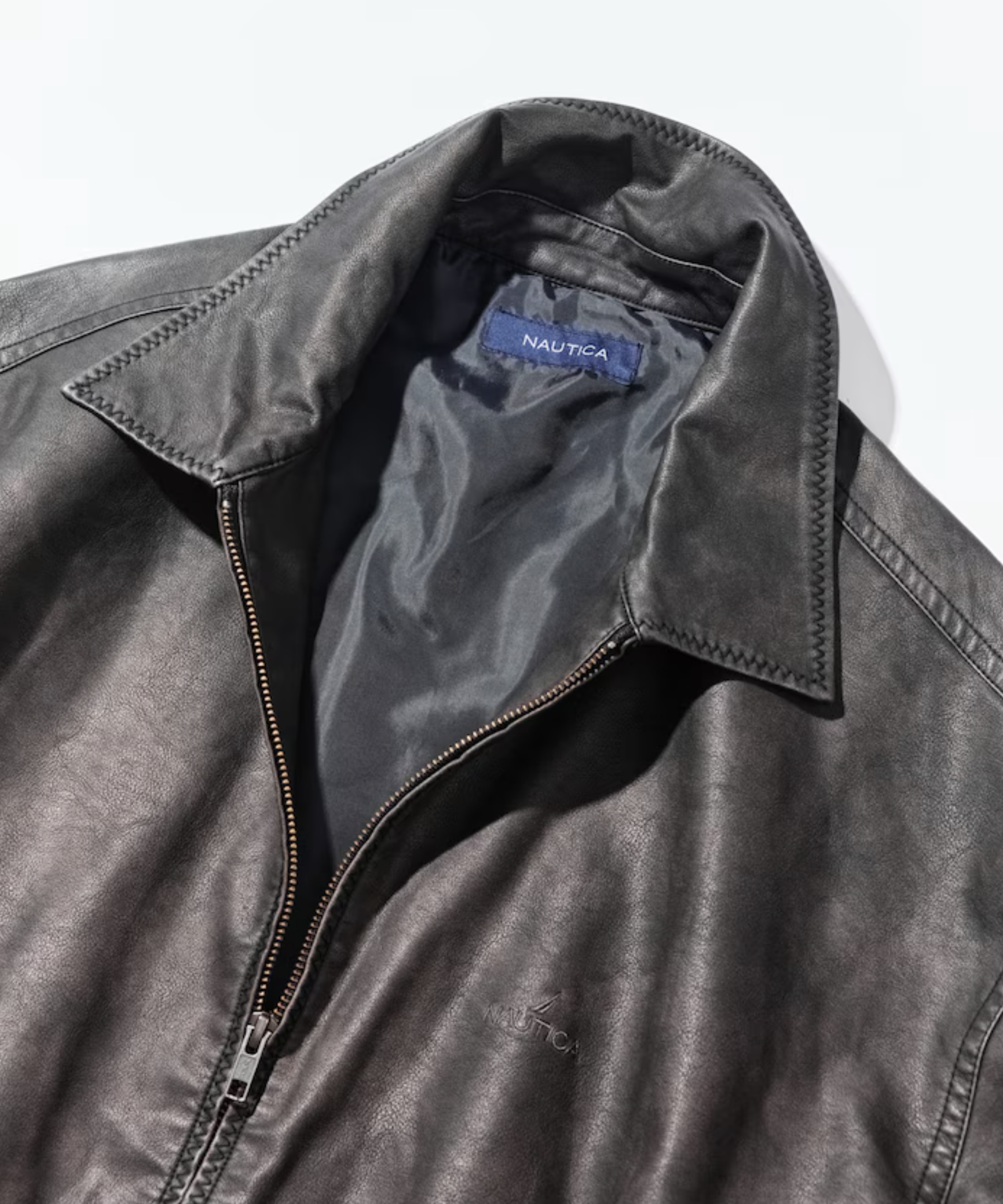 預訂 | Nautica Japan Faded Leather Short Zip Blouson 褪色感 加工皮革