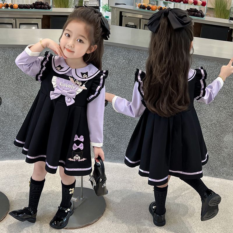 <兩件組> 酷洛米翻領襯衫+背心裙洋裝 110-140cm