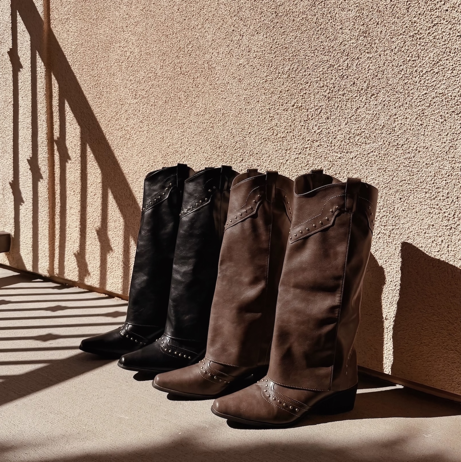 𝐕𝐈𝐍𝐓𝐀𝐆𝐄 𝐑𝐈𝐃𝐄𝐑🤎美式鉚釘皮質西部靴