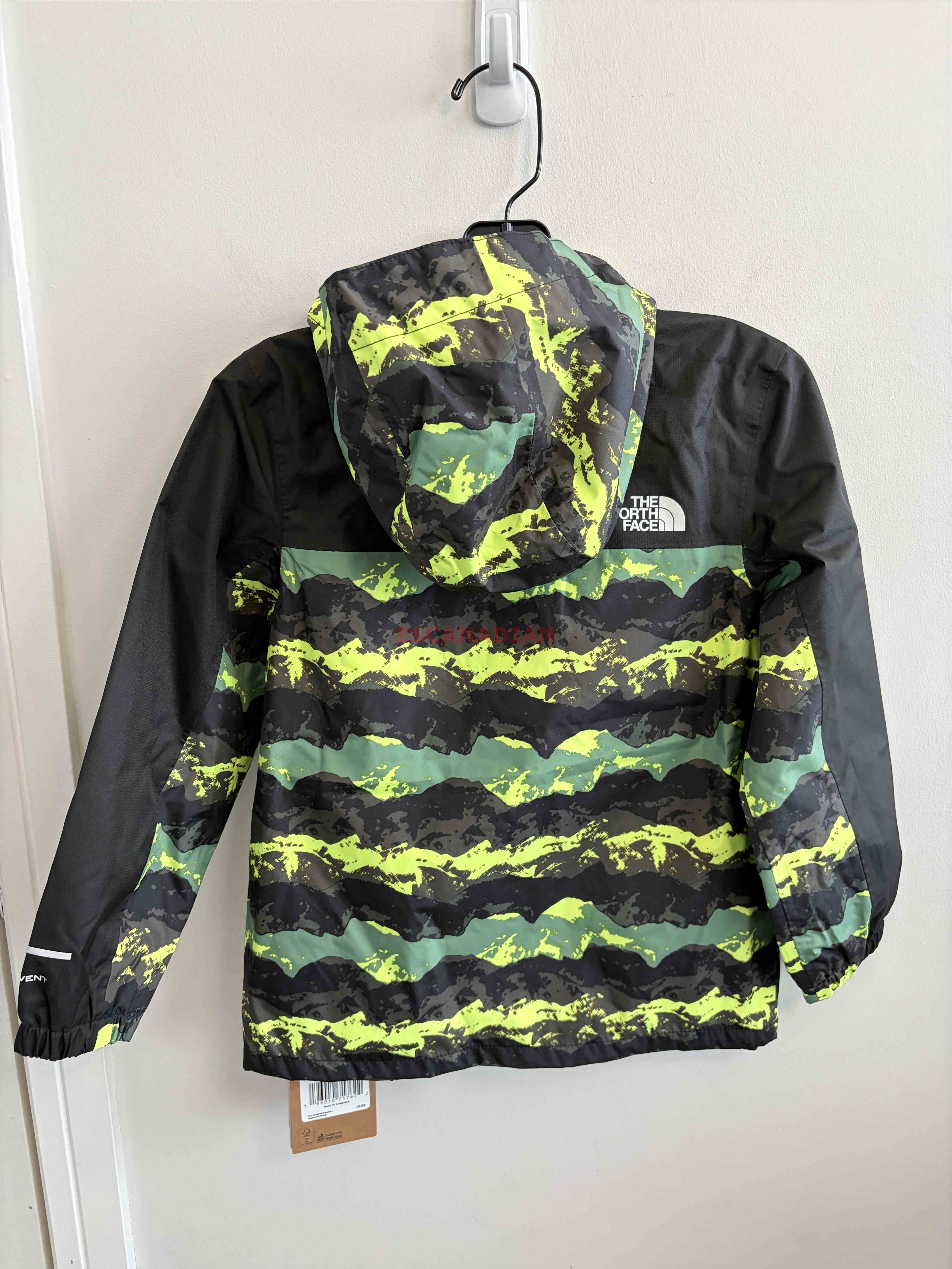 THE NORTH FACE 小童 DRYVENT系列 反光 防潑水 連帽 內裡網眼 風衣外套