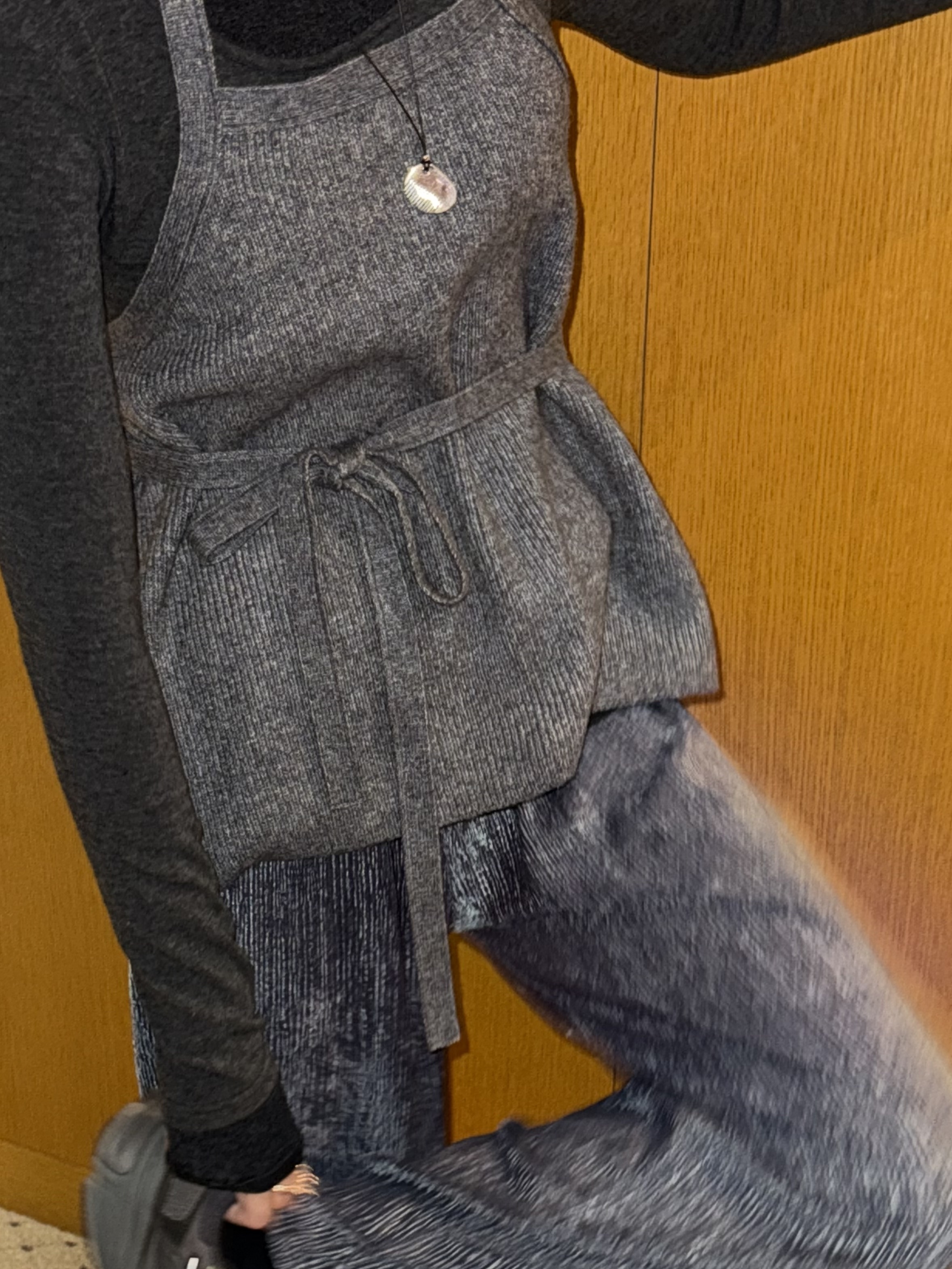 掛脖的綁腰韓韓背心/3色均碼/灰