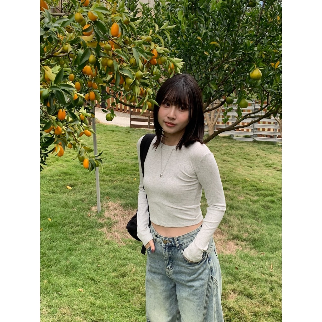 現貨【imfine】墜入冬戀 短版打底素色上衣 #9751