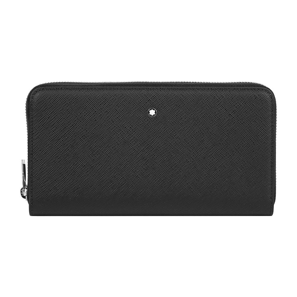 【Montblanc】Sartorial 匠心系列ㄇ形拉鍊12卡長夾(黑色)