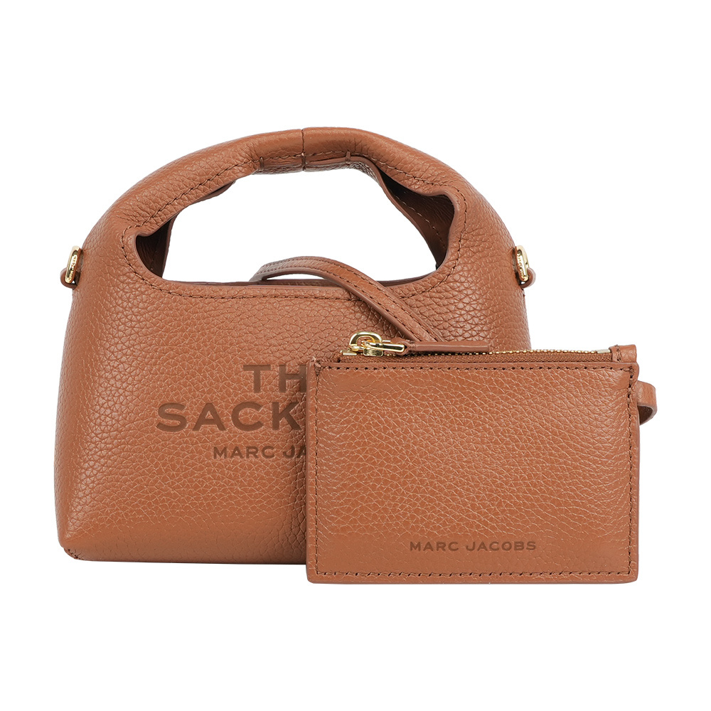 【Marc Jacobs】The Sack Bag 牛皮二用包(Micro)(堅果棕)