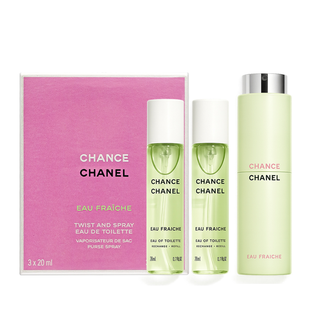 CHANEL 香奈兒 CHANCE 淡香水 綠色氣息版/粉紅甜蜜版 (20mlX3) EDT-國際航空版