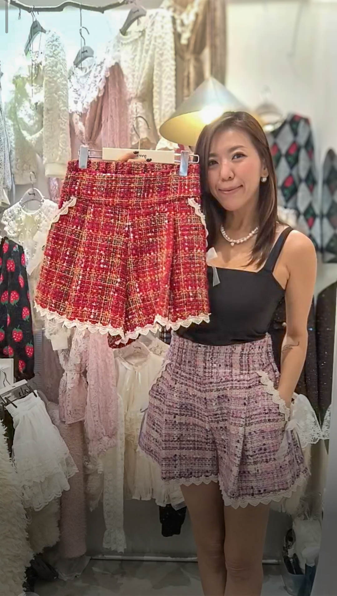 🎈K6355  ▶️小香風短褲 👉W:72-96cm H:124cm L:40cm