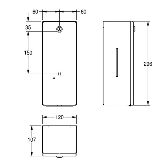 KWC RODX625 掛牆感應皂液器