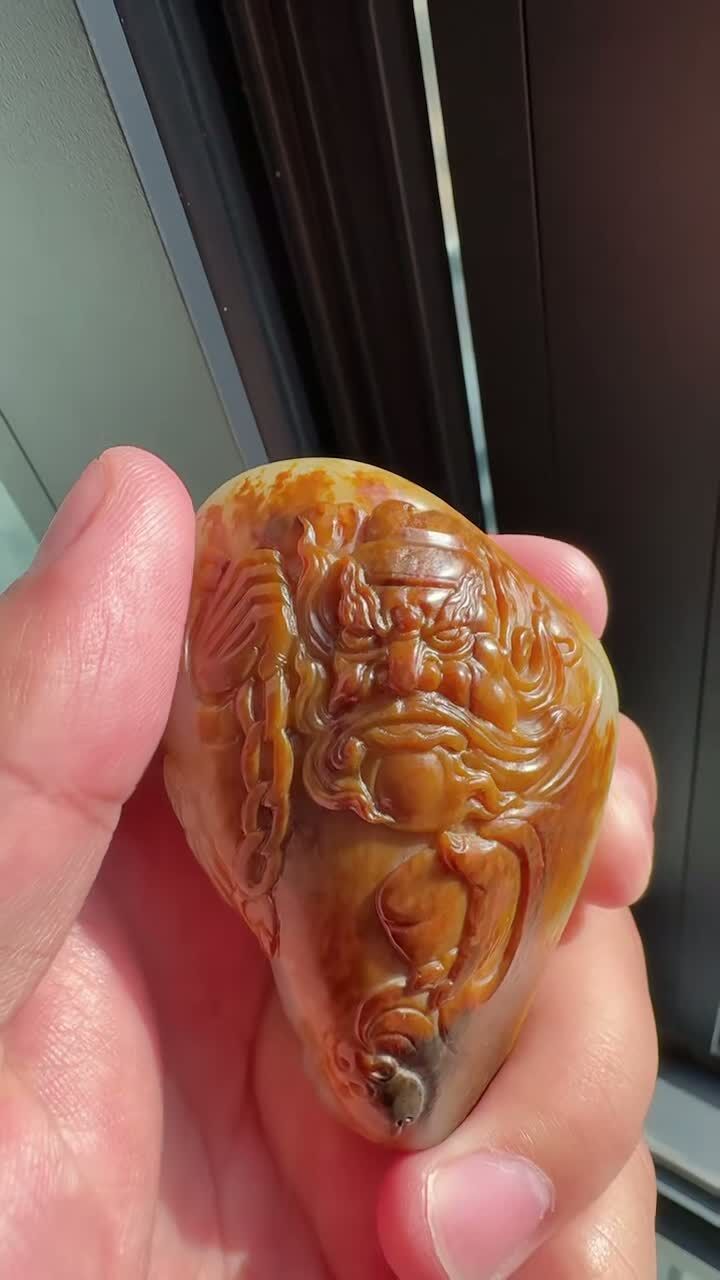 和田玉鐘馗,天然和田玉軟玉