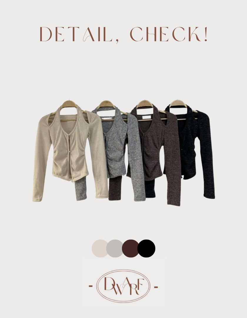 《KR》韓系假兩件小露膊上衣