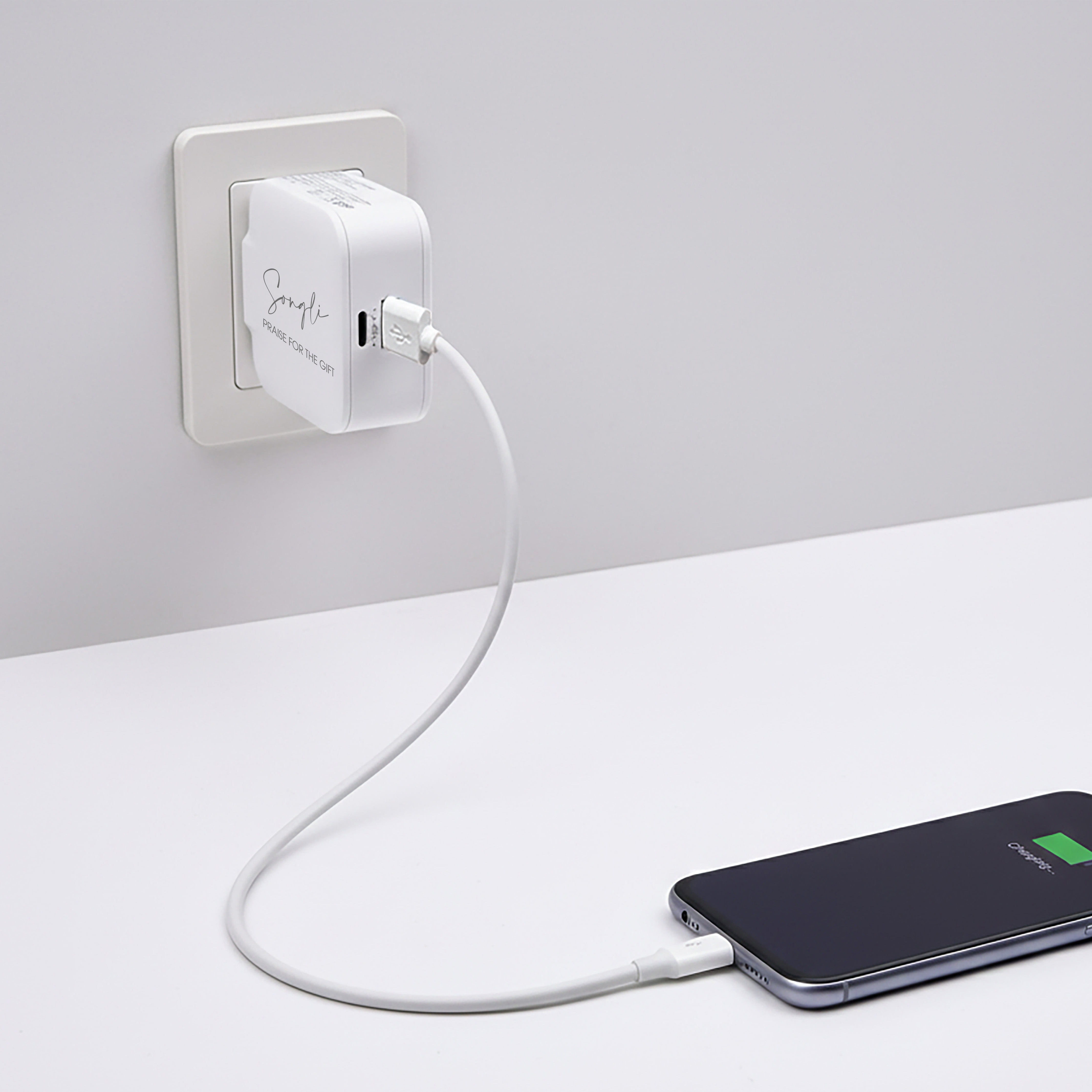 65瓦迷你快充充電器禮盒|客製化鐫刻|迷你5cm尺寸攜帶方便|雙孔TypeC+USBA|台灣製造認證