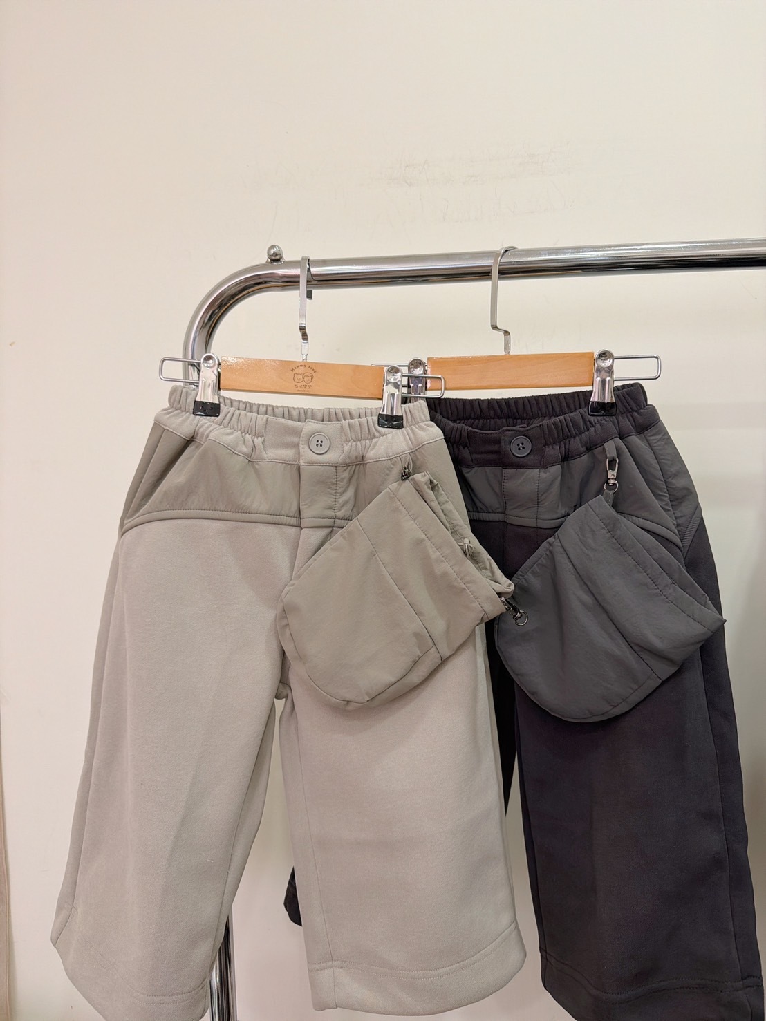 53217厚磅異材質拼接褲