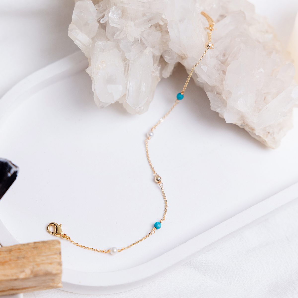 十二月誕生石 • 風信子 • 重生的愛 – 珍珠綠松石 – 手鍊