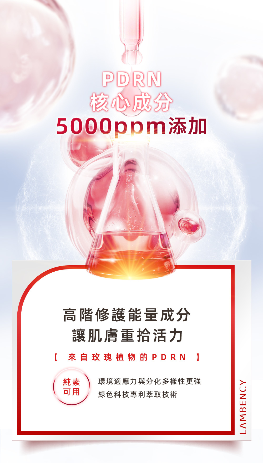 PDRN AI 水乳液 - PDRN 5000ppm添加來自玫瑰植物的PDRN ✔️環境適應力與分化多樣性更強 ✔️綠色科技專利萃取技術 ✔️純素可用