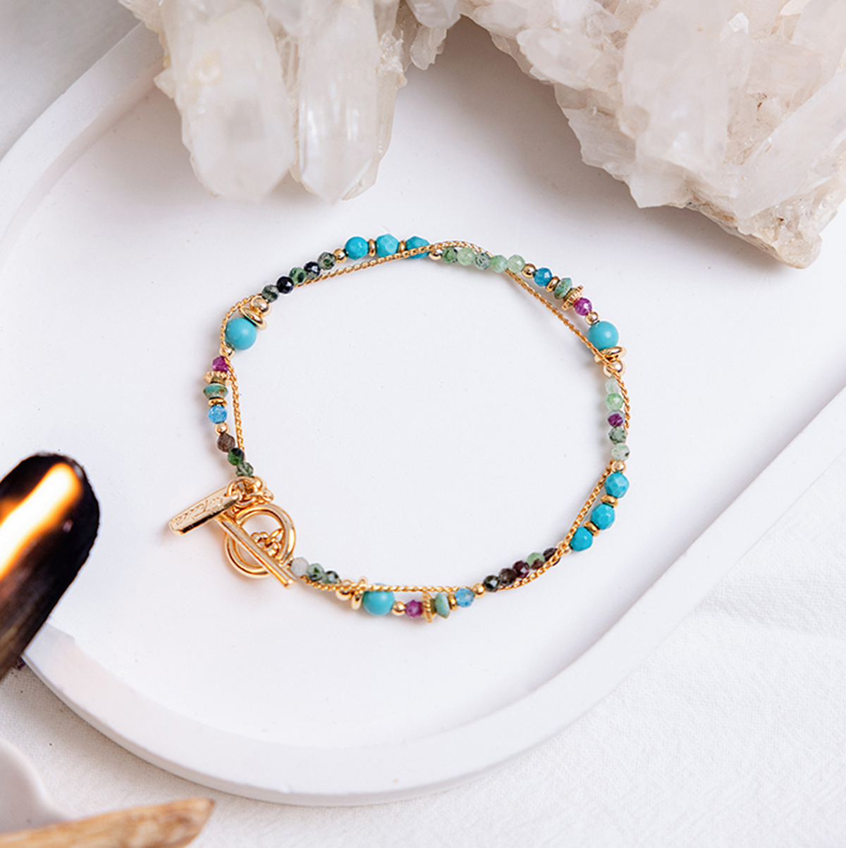 十二月誕生石 • 石蓮 • 永不凋謝的愛 – 綠松石 – 手鍊