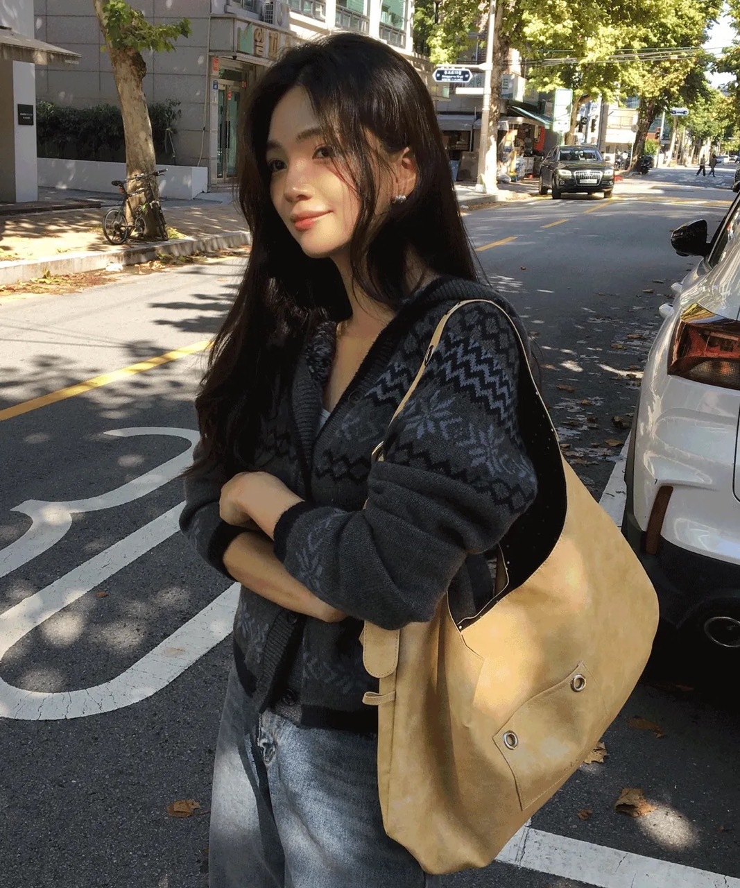 🇰🇷 LETERIE BUCKLE REVERSIBLE SHOULDER BAG 雙面單肩包 手提包 金屬扣環 波點內裡 / 預購