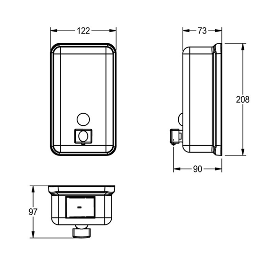 KWC SDA605-BS 掛牆手動皂液器