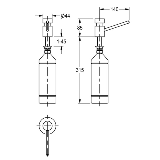 KWC SD80 枱面手動皂液器
