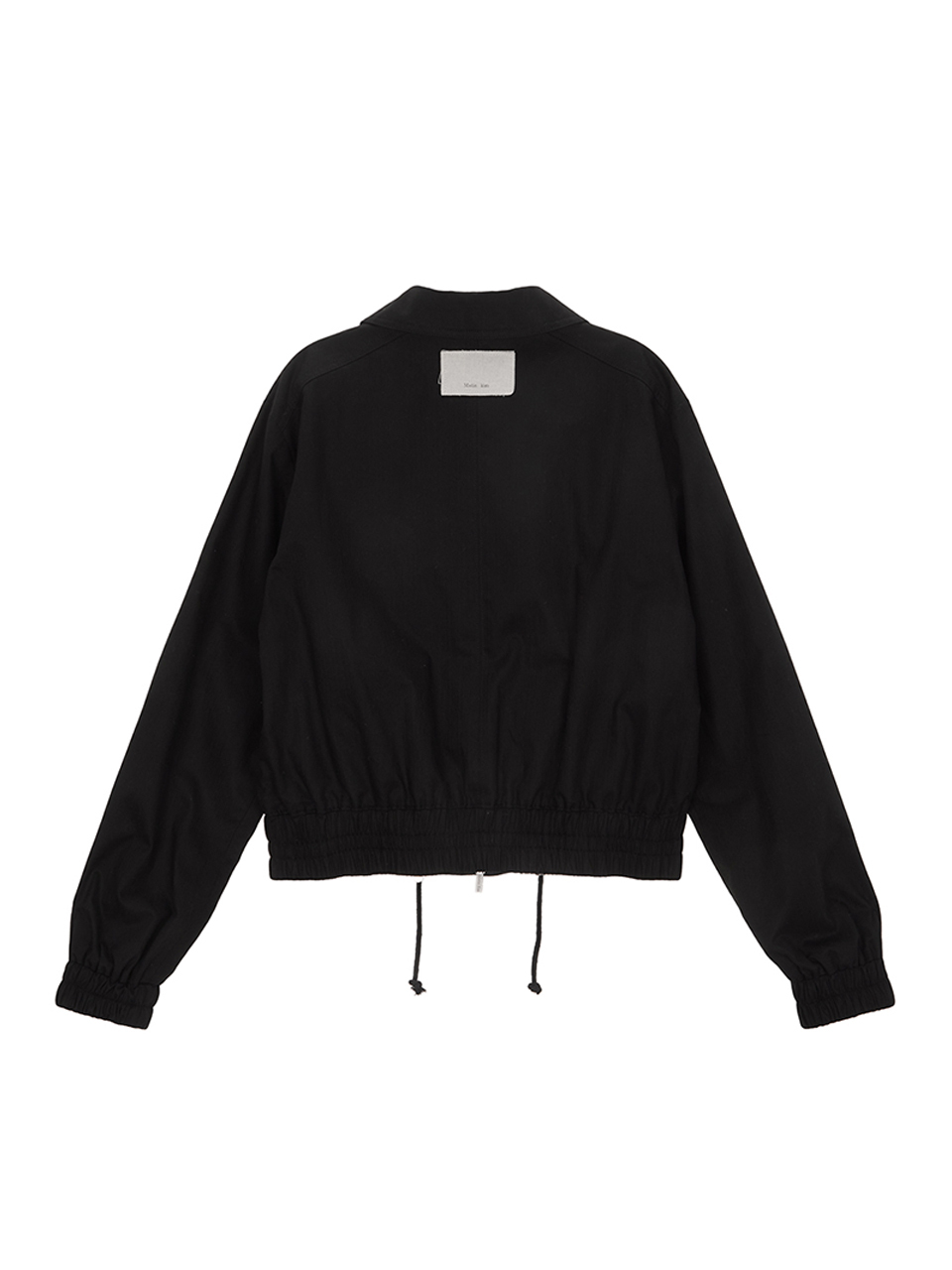 立體抽繩短版夾克 黑色