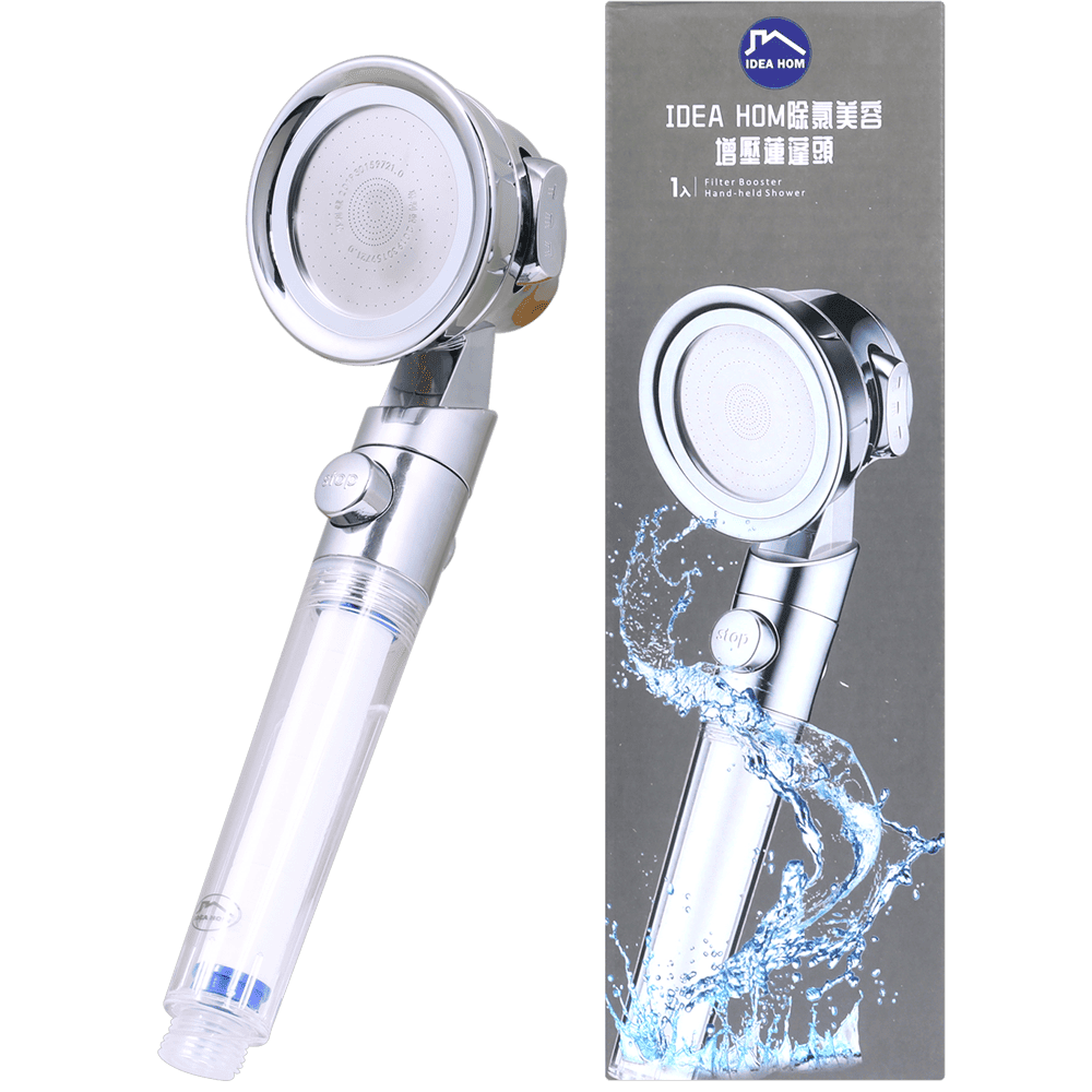 除氯美容增壓蓮蓬頭3入組