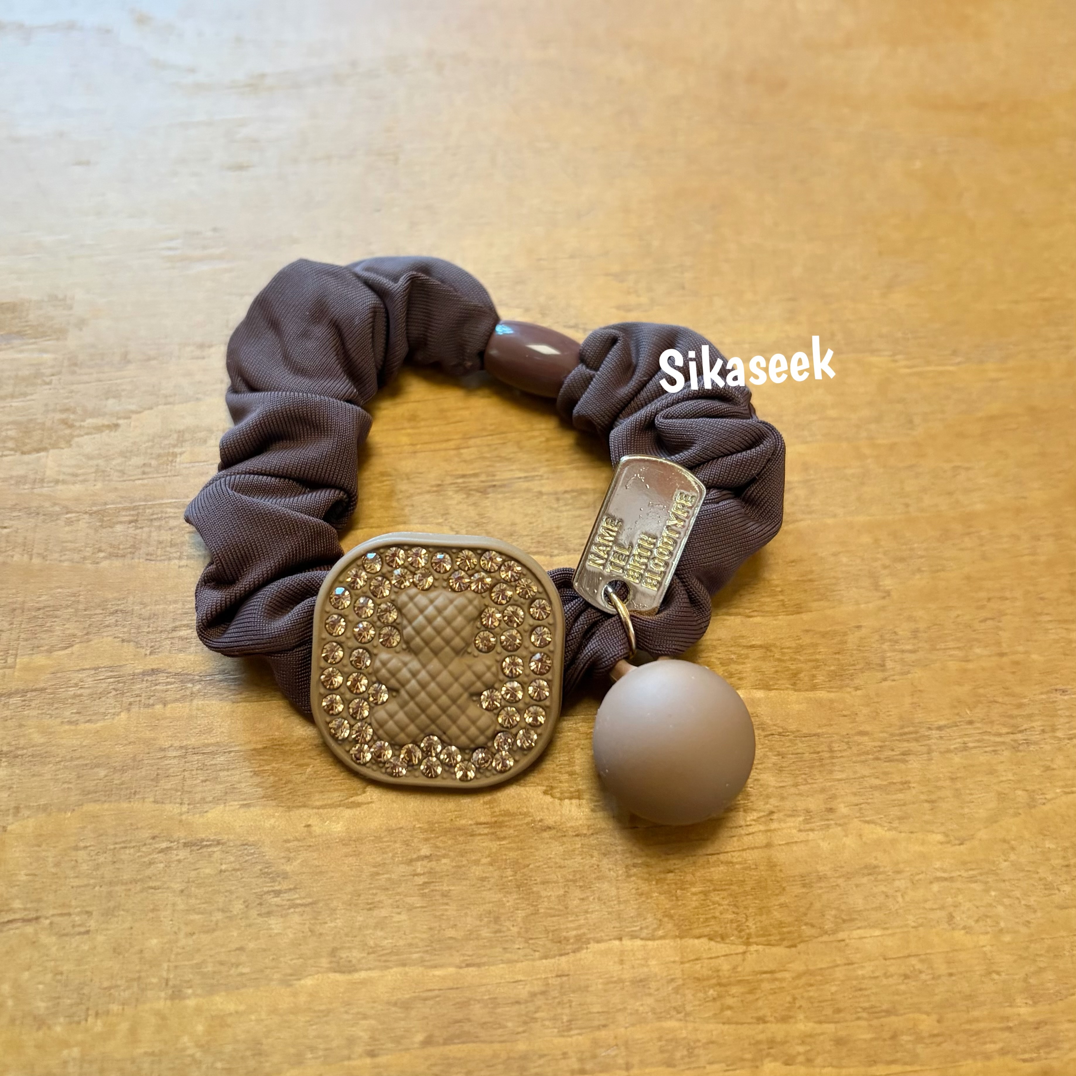 方塊閃熊 X 山茶花髮繩