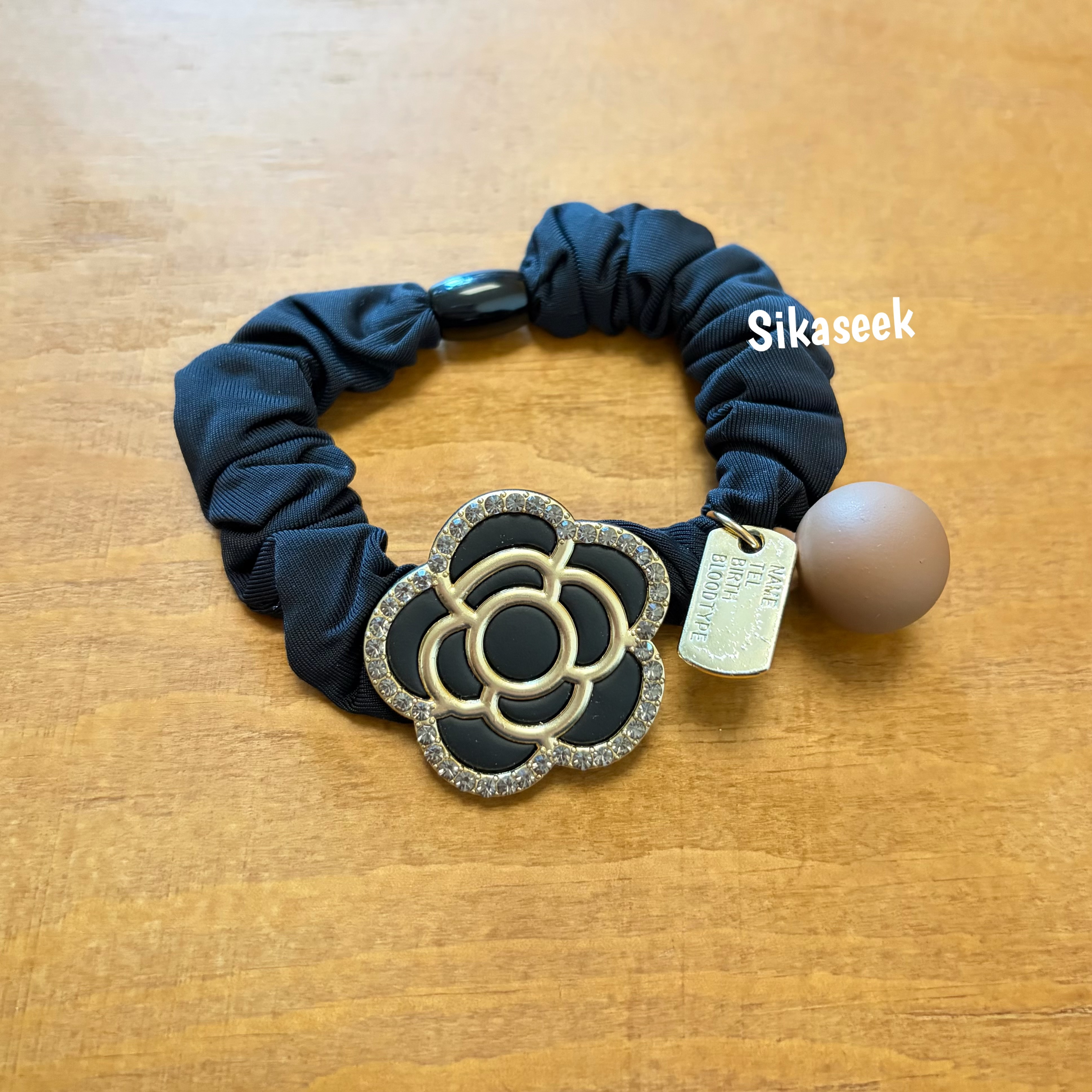 方塊閃熊 X 山茶花髮繩