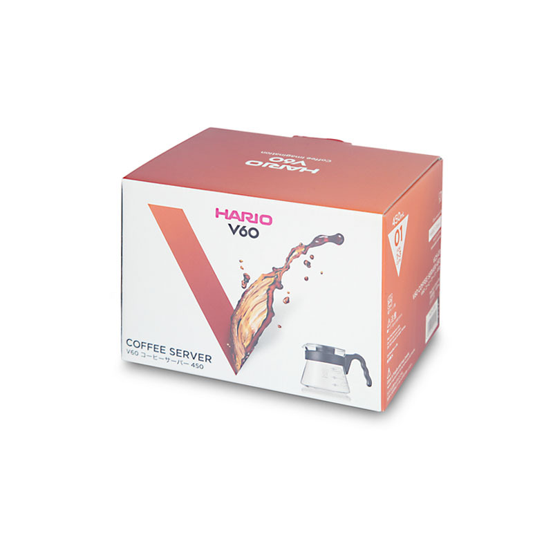 日本HARIO 450ml 玻璃咖啡壺 V60-BK -VCS-01B