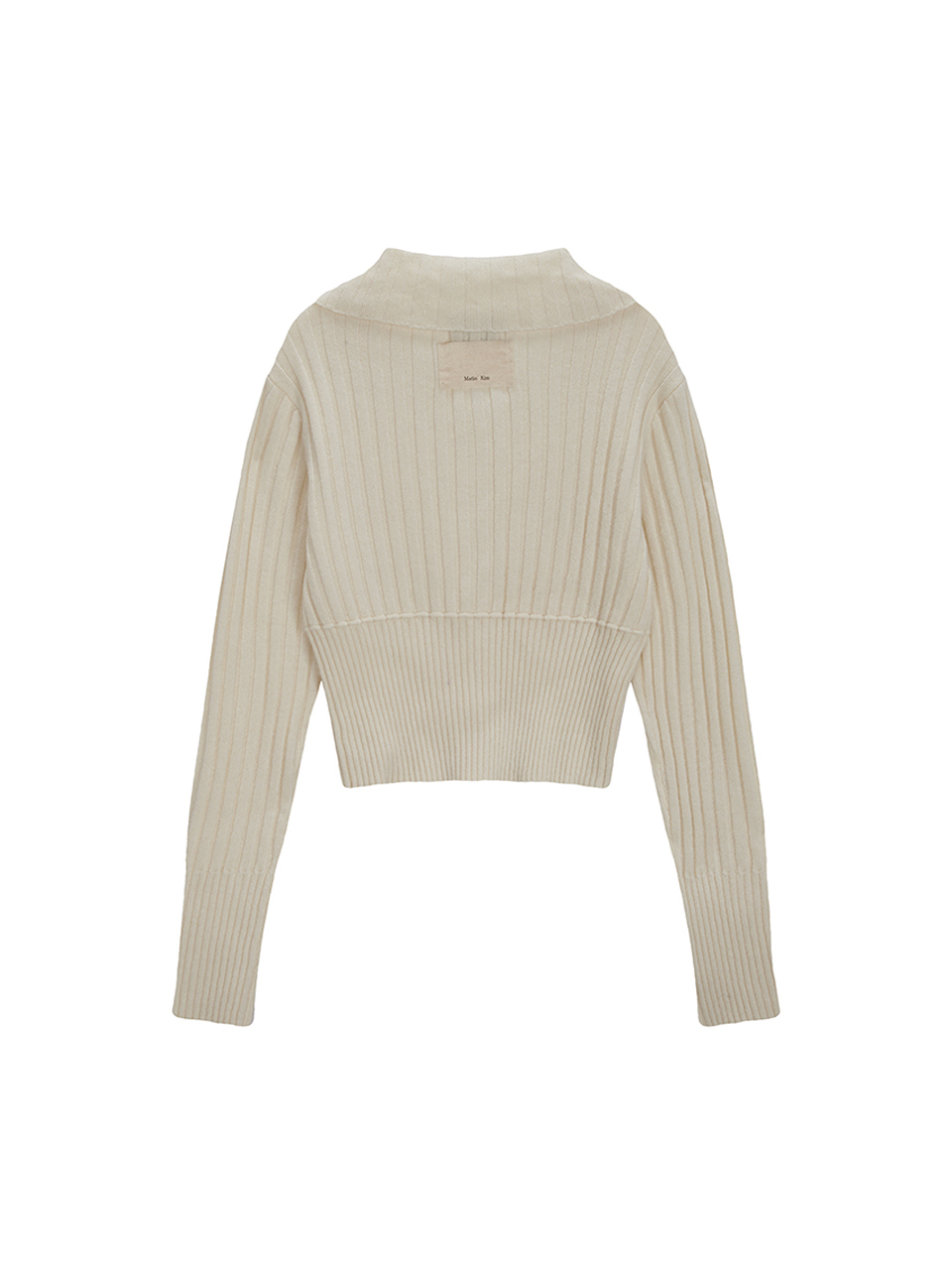 短版鈕扣針織上衣 象牙白