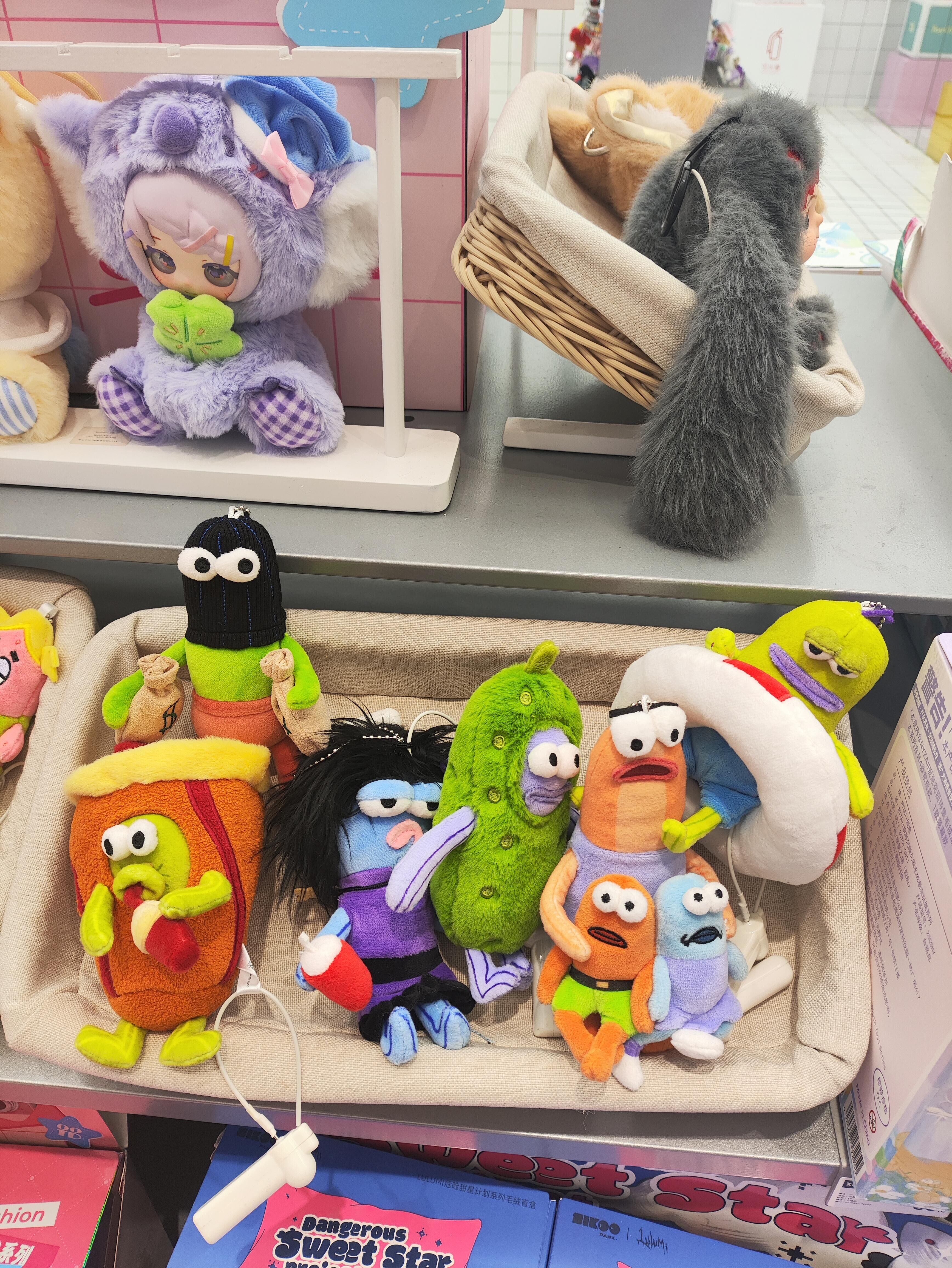 代購-海綿寶寶 比奇堡居民的一天系列毛絨公仔 盲盒類 單盒/一中盒（不重複，共6個）