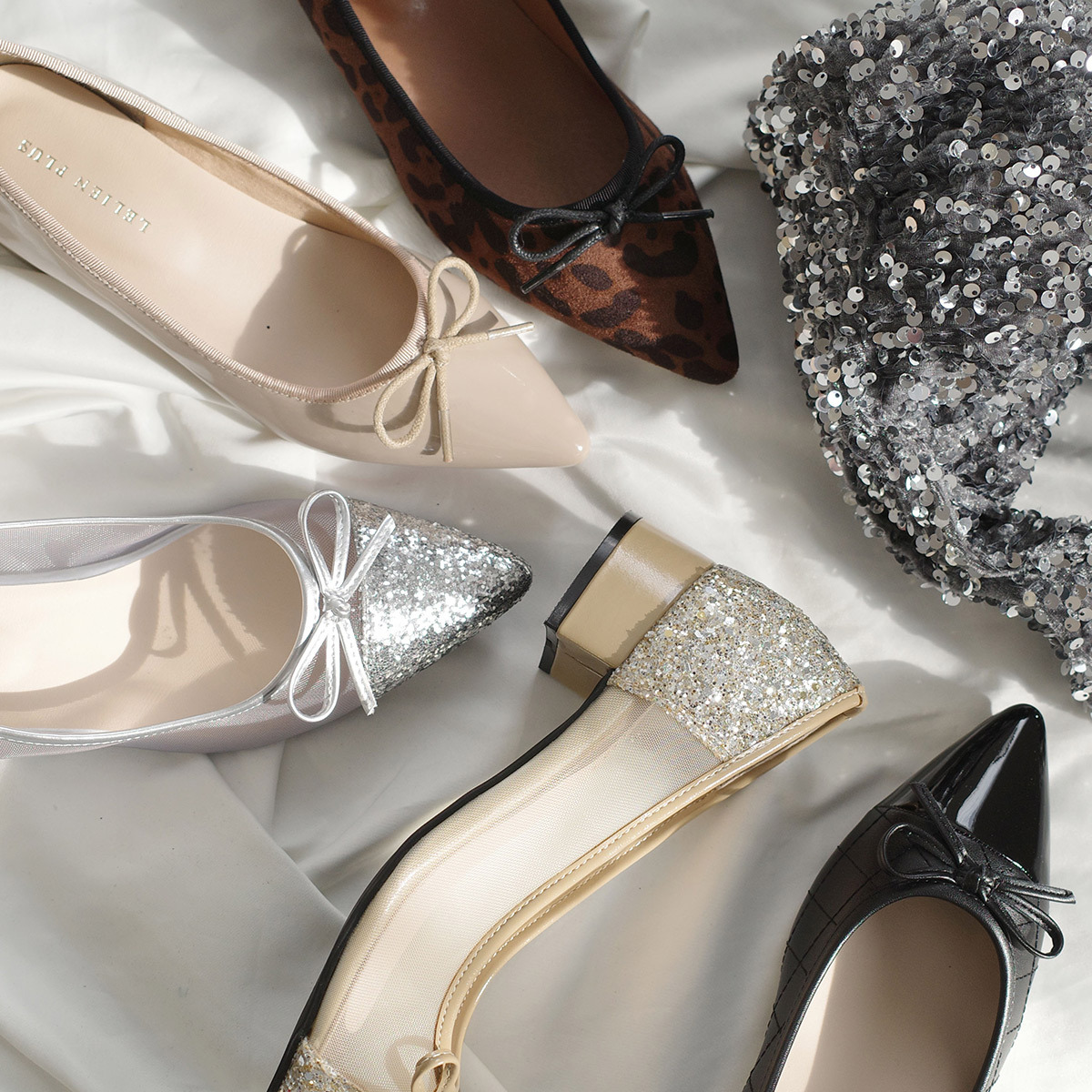 甜美清新 尖頭蝴蝶結粗跟鞋【CX2222】