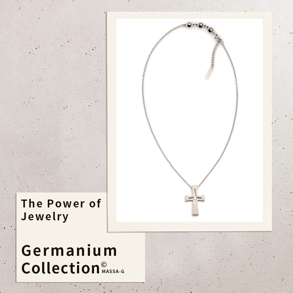 MASSA-G LJ系列《 Melpomene》 梅爾十字金屬鍺白鋼項鍊