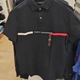 [S] TOMMY HILFIGER NAVY REGULAR FIT EMBROIDERED STRIPE POLO, XM04382-400 (STH1480)
