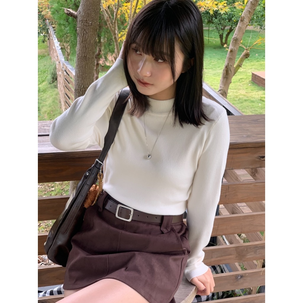 【imfine】日常百搭 微高領彈力針織上衣 #7569