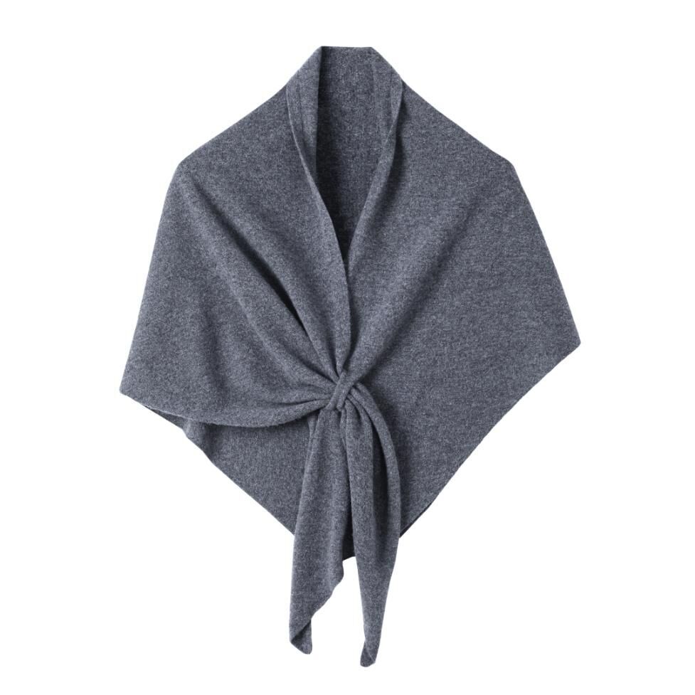 QM195 -100%綿羊毛百搭披肩-碳灰 (C44)