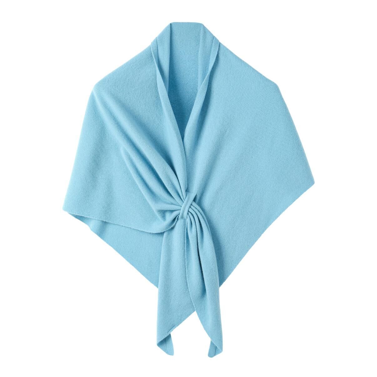 QM195 -100%綿羊毛百搭披肩-蔚藍 (C42)