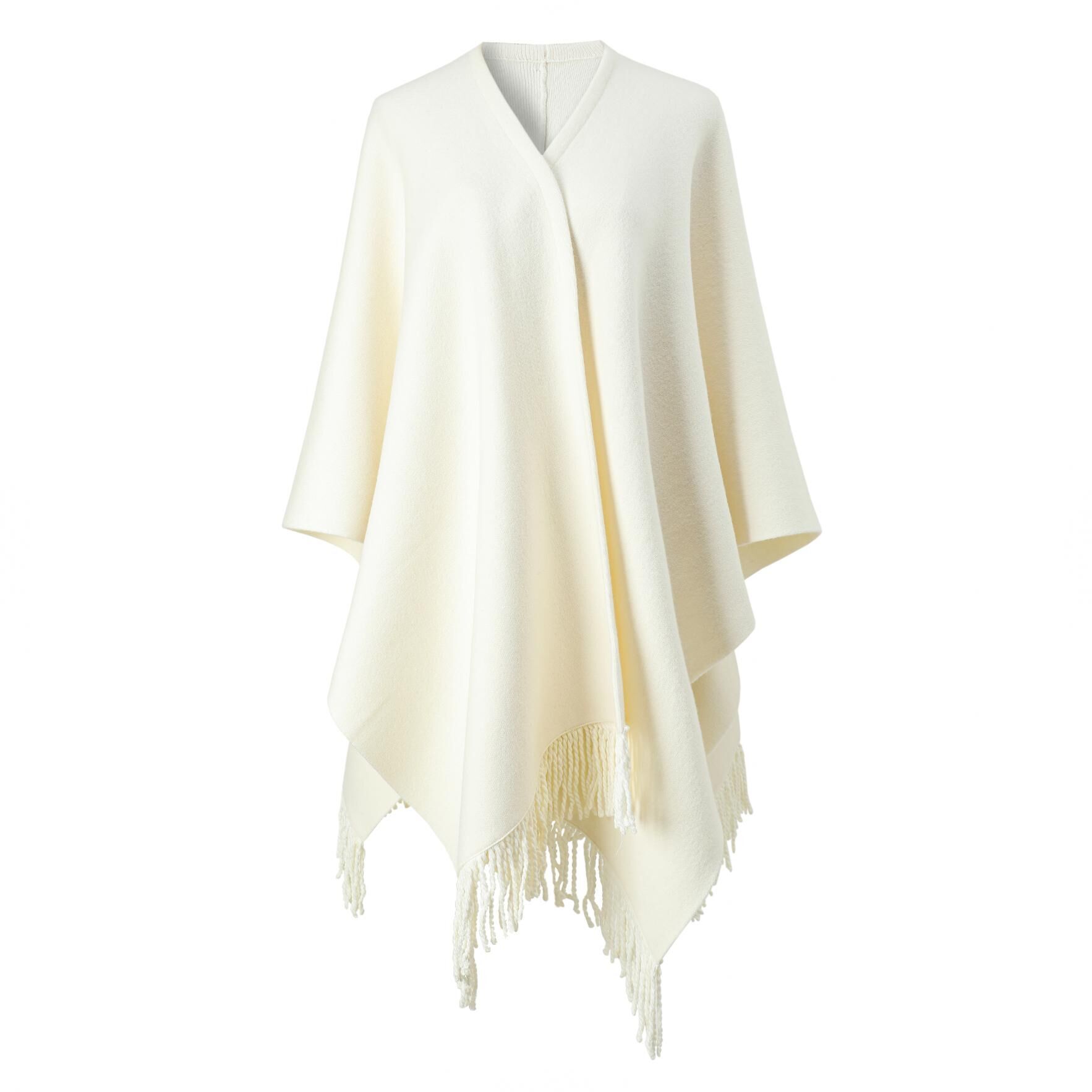 QM180-百搭羊毛大披肩-亮米白 (C33)