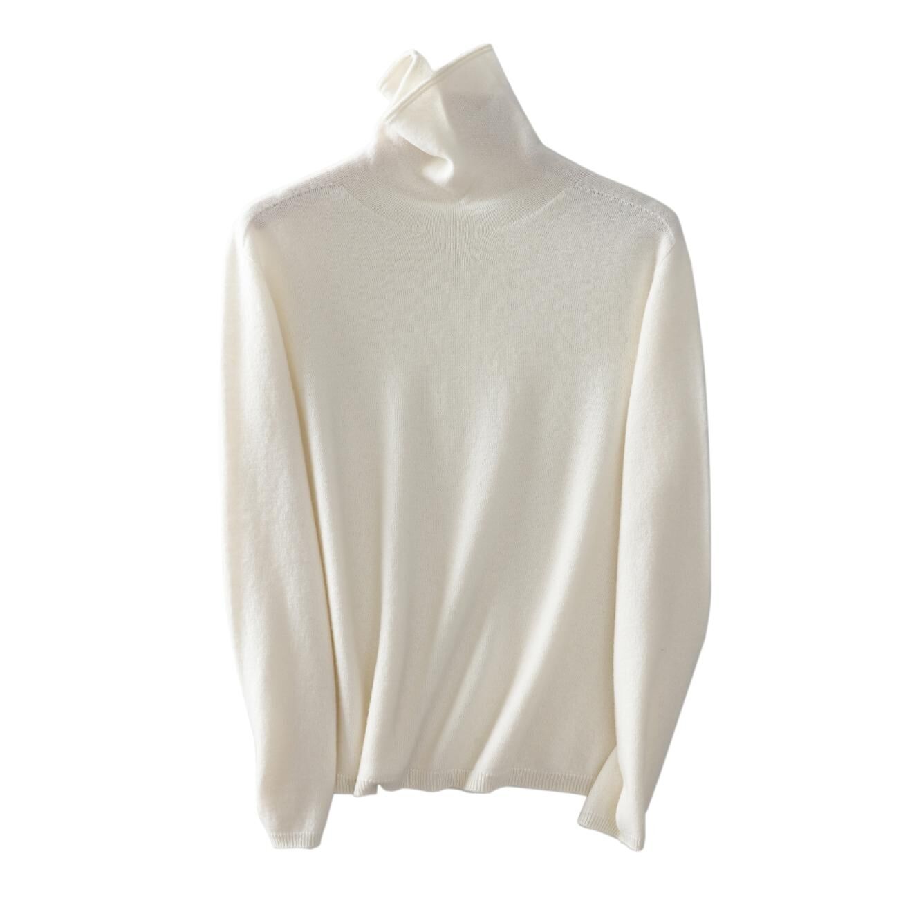 KK9886-自帶柔光黑科技無縫羊毛衫-奶白 (C21)