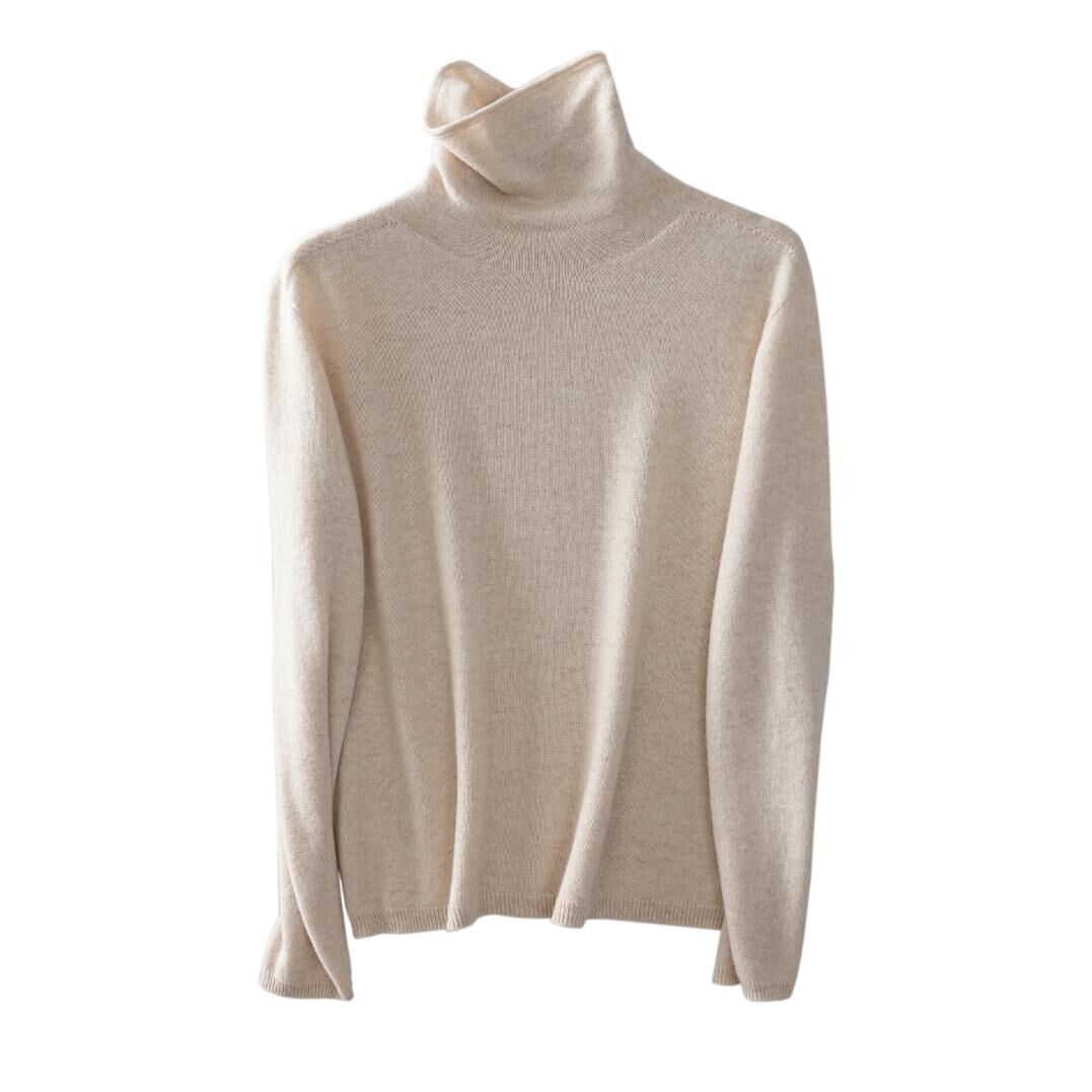 KK9886-自帶柔光黑科技無縫羊毛衫-米杏 (C20)